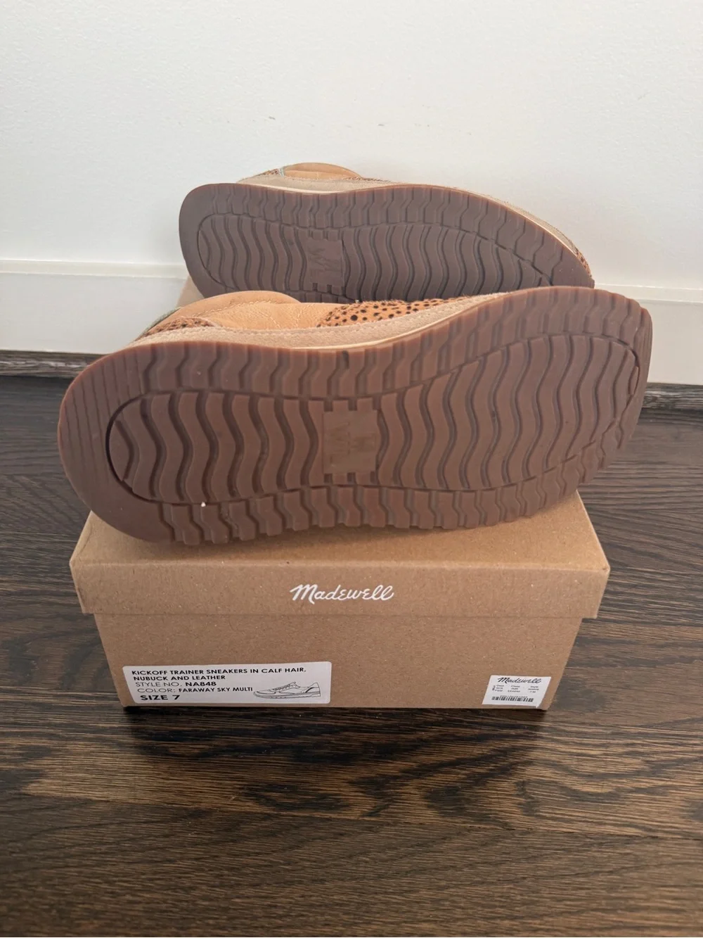 Kickoff Trainer Sneakers in Spot Dot Calf Hair and Nubuck